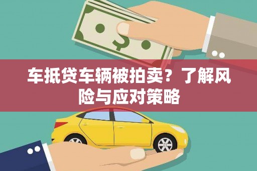 大埤车抵贷车辆被拍卖？了解风险与应对策略
